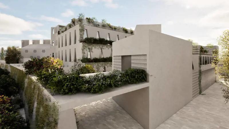 Rendering del progetto del centro islamico previsto in via Giustizia a Mestre